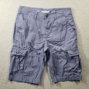 Urban Pipeline Cargo Shorts Men's 29 Blue Classic Length Flat Front Cotton 29x12